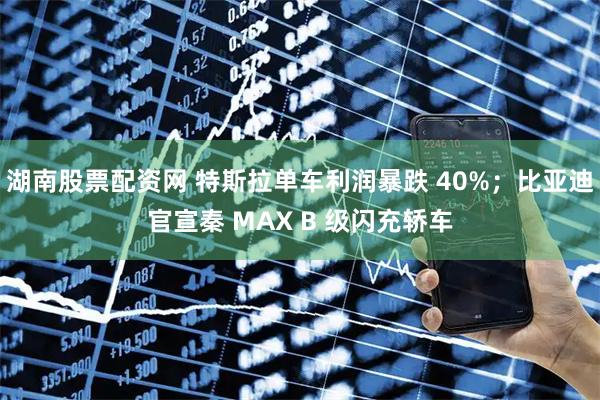 湖南股票配资网 特斯拉单车利润暴跌 40%；比亚迪官宣秦 MAX B 级闪充轿车